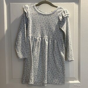 Charming Blue Patterned Kids Dress